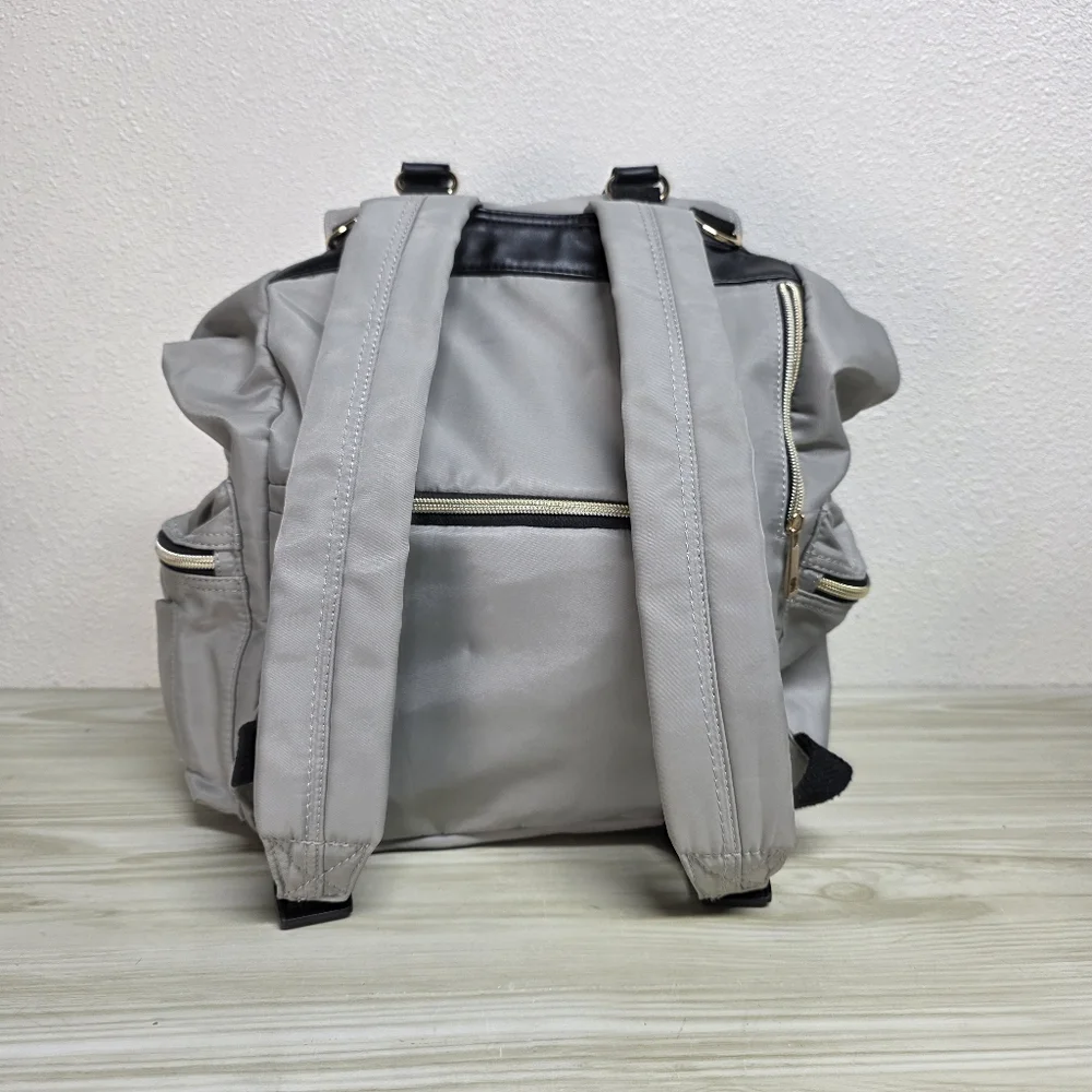 VOGSHOW Gray Stylish Travel Baby Bag, Backpack